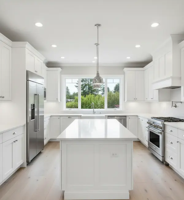 Professional kitchen painting in Bellevue home with moisture-resistant finish