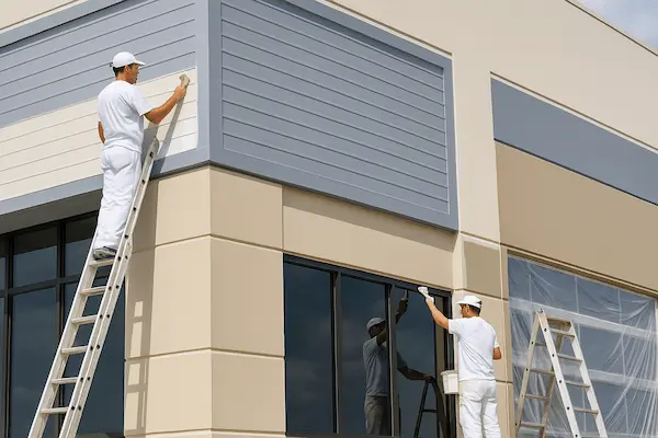 Professional painting contractors working on commercial project in North Creek, Bothell
