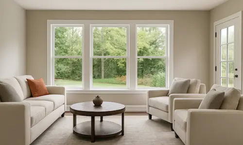 Bothell home interior showing excellent natural lighting through large windows ideal for interior painting