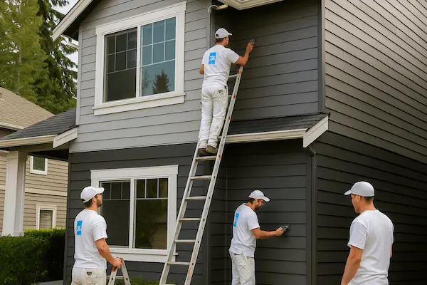 Professional painting contractors working on home in Canyon Park, Bothell