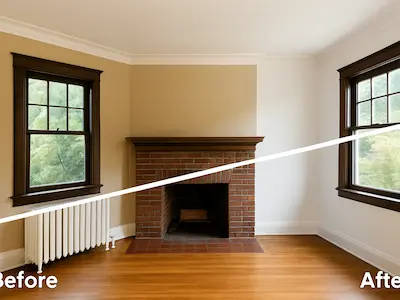 Capitol Hill historic home interior painting transformation showing before and after results