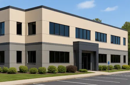 Professional commercial painting services in Lynnwood office building showing quality workmanship