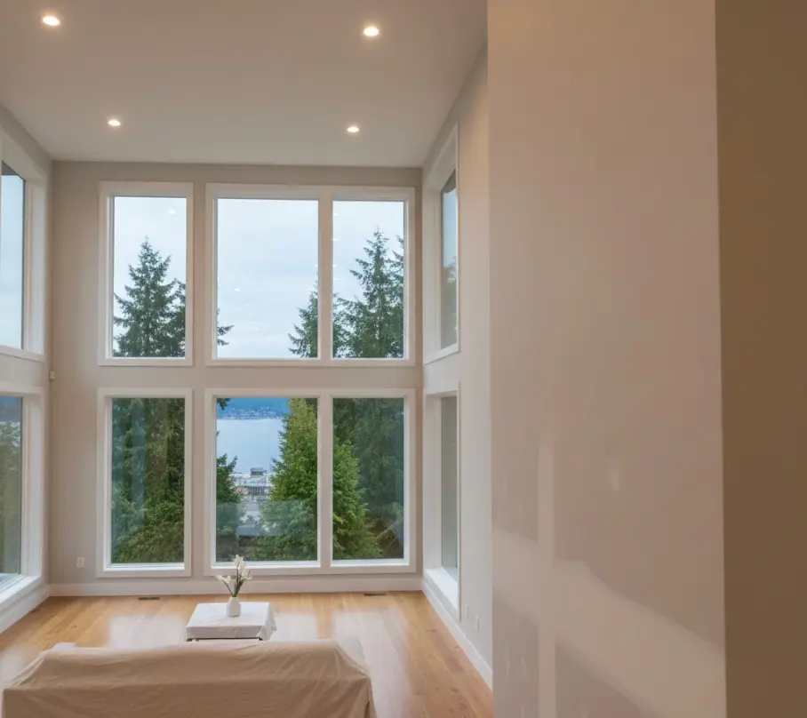 Completed drywall repair in Bellevue home