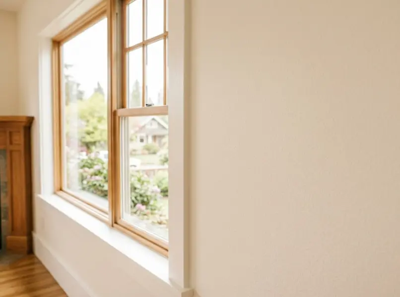 Completed drywall repair with fresh paint in Snohomish home