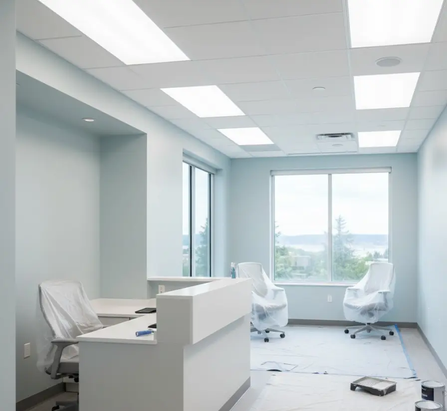 Medical facility commercial painting in Edmonds with healthcare compliance