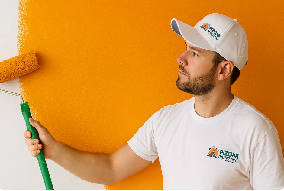 Professional interior painting service - living room transformation