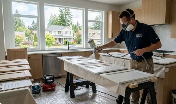 Kitchen Cabinet Painting in Bothell, WA