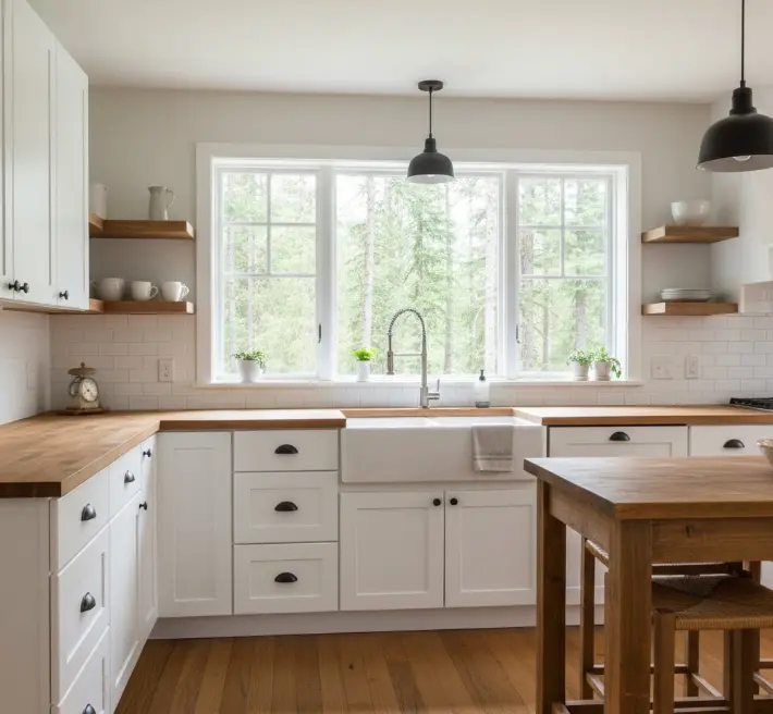 Kitchen Cabinet Painting in Snohomish: Farmhouse Charm Meets Modern Elegance