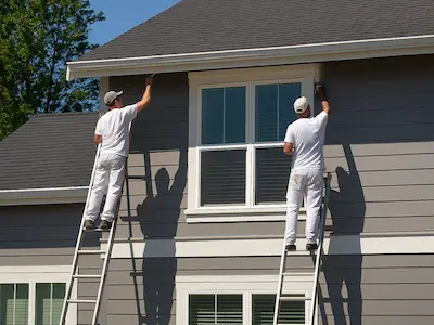 Local Pizoni Painting crew working in Woodinville wine country neighborhood