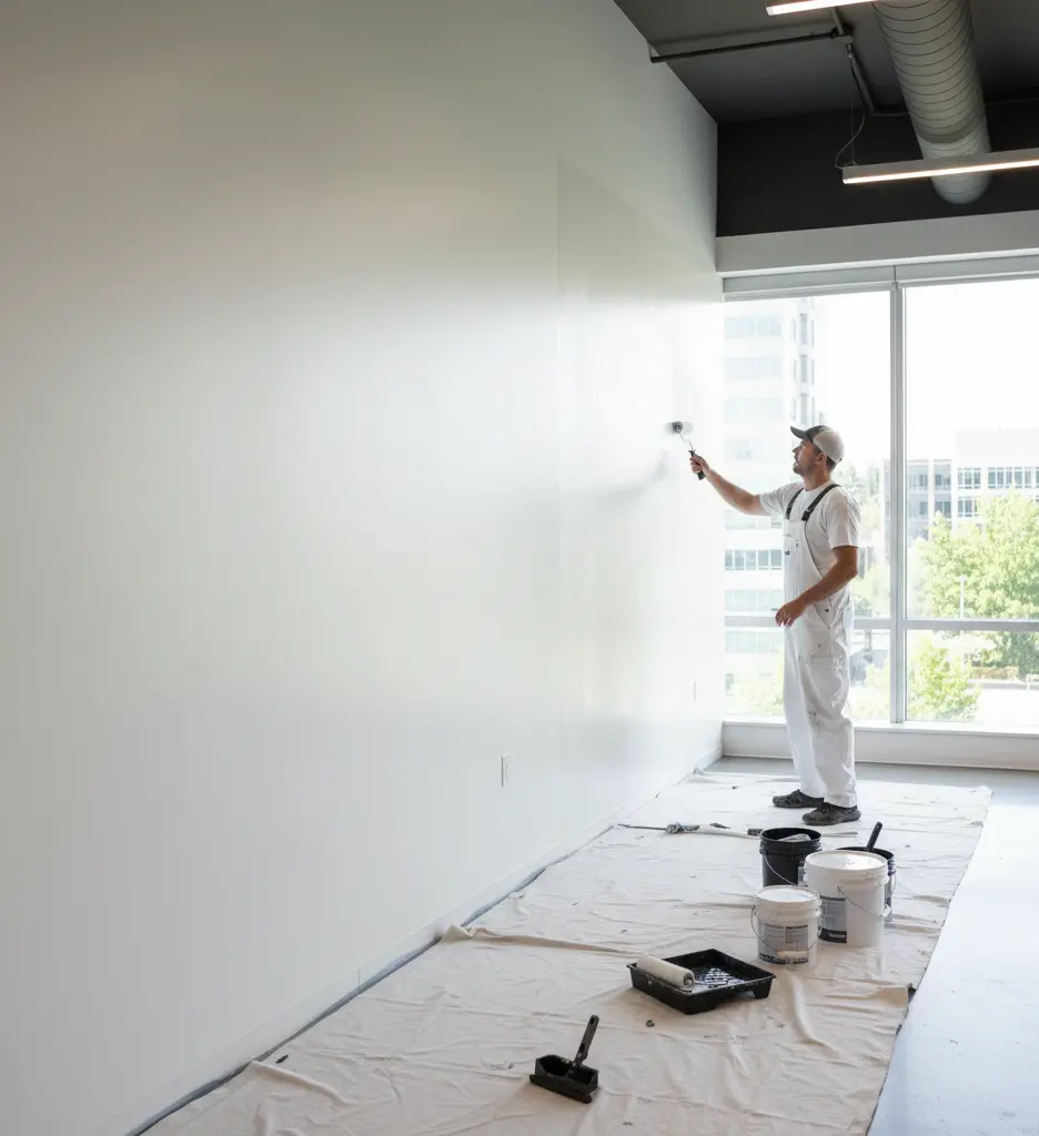 Professional commercial painting project in Lynnwood showing expert execution