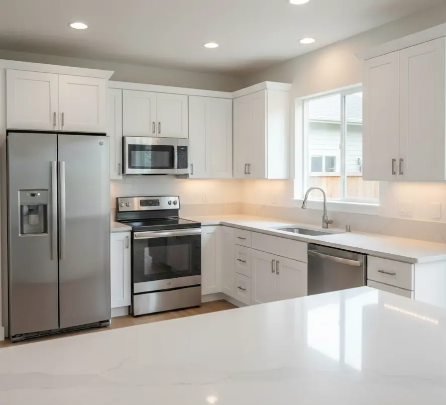 Kitchen wall painting in Lynnwood with fresh white color