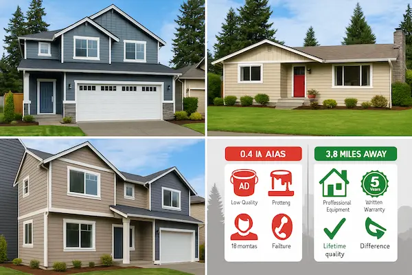 Completed Pizoni Painting projects throughout Lynnwood neighborhoods