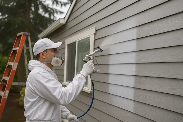 Professional application of premium weather-resistant paint in Mill Creek