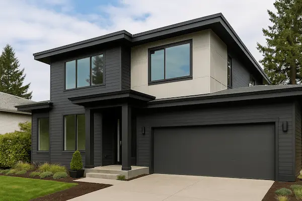 Contemporary home exterior painting project in Kirkland