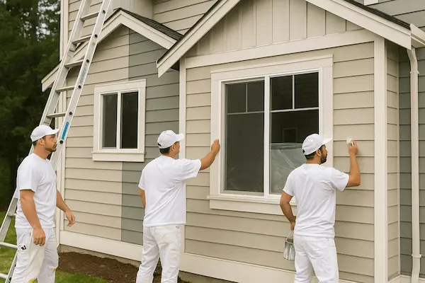 Professional painting contractors team working on residential project in Bothell, WA