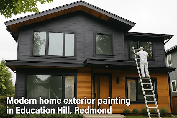 Modern home exterior painting in Education Hill, Redmond