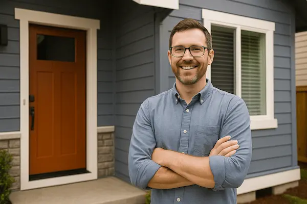 Happy tech professional customer in Redmond