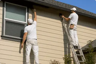 Beautiful residential exterior painting project in Shoreline showing professional craftsmanship