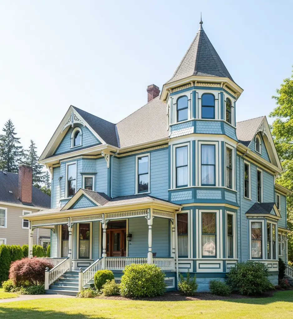 Historic Victorian home painting contractor project in downtown Snohomish