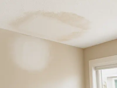 Water damage ceiling repair and patching in Bothell home with stain-blocking treatment