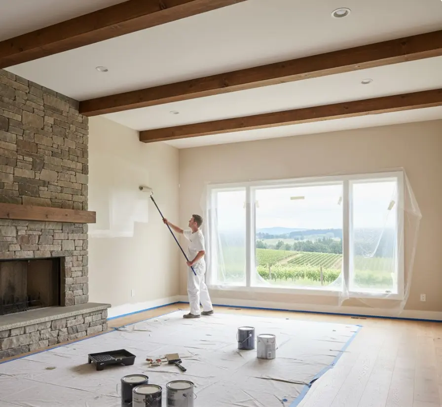 Professional interior painting in Woodinville home